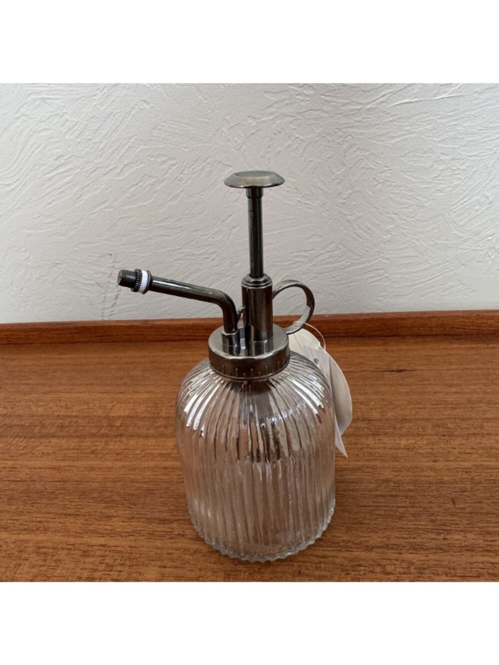 Threshold Ribbed Glass Plant Mister - Clear Glass with Black Metal Pump - NWT - Picture 4 of 4